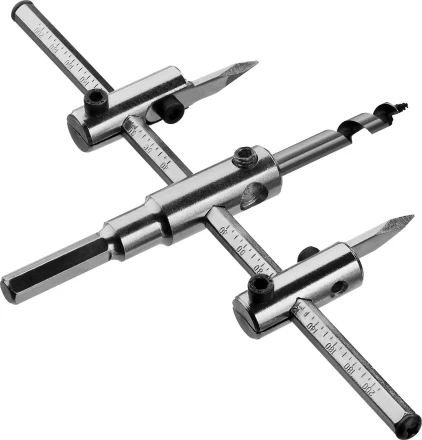 Сверло ЗУБР "МАСТЕР" регулируемое по дереву, двухрезцовое "Балеринка", d=40-200мм, 1-30мм, в блистере 29440-200 купить в Нижневартовске