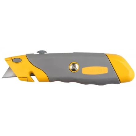 Нож STAYER "PROFI" металлический корпус, с выдвижным трапециевидным лезвием, 5 запасных лезвий 9233 купить в Нижневартовске