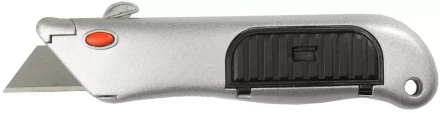 Нож STAYER "PROFI" металлический корпус, с выдвижным трапециевидным лезвием, 5 запасных лезвий 9233 купить в Нижневартовске