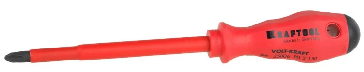 Отвертка KRAFTOOL "VOLT-KRAFT" 1000В, PH №3-150мм 25006-3-150 купить в Нижневартовске