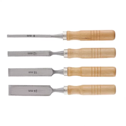 Набор стамесок 6-12-18-24 мм плоские деревянные рукоятки SPARTA 243965 купить в Нижневартовске