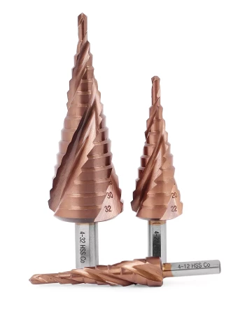 Ступенчатое сверло MESSER HSS CO 4-12х9 с кобальтовым покрытием и тремя спиральными канавками. купить в Нижневартовске