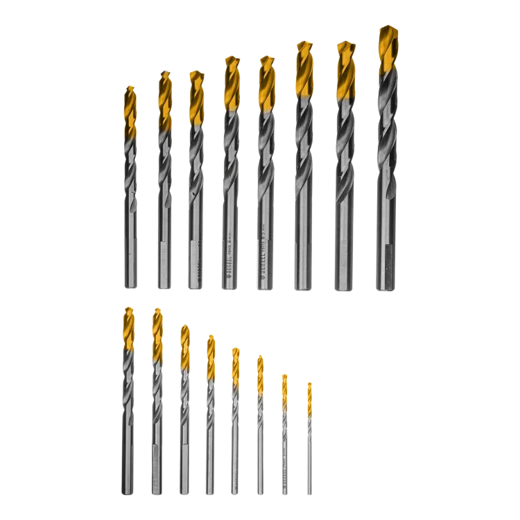 Набор сверл по металлу Denzel 723003, 1-10 мм, Р6М5-TiN, Golden Tip, 19 шт купить в Нижневартовске