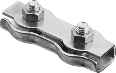 Зажим троса ЗУБР двойной, оцинкованный, 8мм, 2 шт 4-304446-08 купить в Нижневартовске