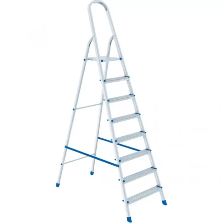 Стремянка 8 ступеней алюминиевая СИБРТЕХ 97718 купить в Нижневартовске