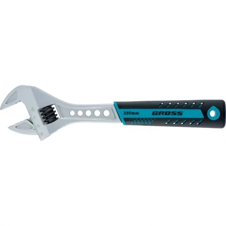 Ключ разводной 250 мм CrV двухкомпонентная ручка GROSS 15562 купить в Нижневартовске