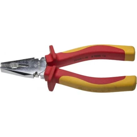 Плоскогубцы ЗУБР "ПРОФЕССИОНАЛ" "ПРОФИЭЛЕКТРИК", диэлектрические комбинированные, двухкомп рукоятка, до ~1000В, 160мм 22145-1-16 купить в Нижневартовске