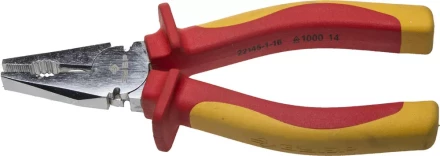 Плоскогубцы ЗУБР "ПРОФЕССИОНАЛ" "ПРОФИЭЛЕКТРИК", диэлектрические комбинированные, двухкомп рукоятка, до ~1000В, 160мм 22145-1-16 купить в Нижневартовске