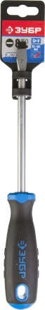 Отвертка ЗУБР "ПРОФИ" хромованадиевая сталь, двухкомпонентная рукоятка, магнит наконечник, SL8,0x150мм 25231-8.0-150_z01 купить в Нижневартовске