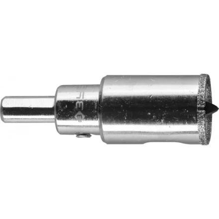 Коронка ЗУБР алмазная в сборе по кафелю, керамике с центрирующим сверлом и имбусовым ключом, зерно 60, 22мм 29850-22 купить в Нижневартовске