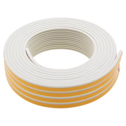 Уплотнитель резиновый, 12 м, профиль "E", белый Сибртех 88911 купить в Нижневартовске