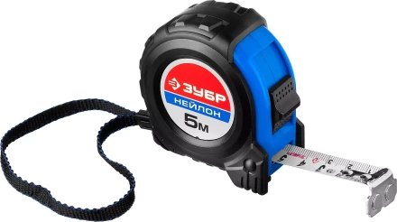 Рулетка ЗУБР "НЕЙЛОН", нейлоновое покрытие, упрочненное полотно, ударопрочный обрезиненный корпус, 5м/19мм 34056-05-19_z01 купить в Нижневартовске