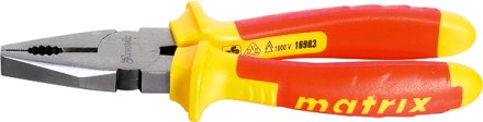 Плоскогубцы комбинированные  Insulated 180мм двухкомпонентные рукоятки MATRIX PROFESSIONAL 16903 купить в Нижневартовске