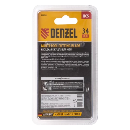 Насадка для МФИ режущая пазовая прямая, HCS, по дереву, 34 х 1.4 мм, мелкий зуб Denzel 782312 купить в Нижневартовске