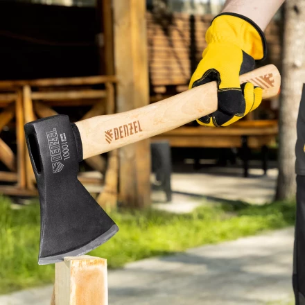 Топор, 1000 г Denzel 21634, кованый, буковое топорище купить в Нижневартовске
