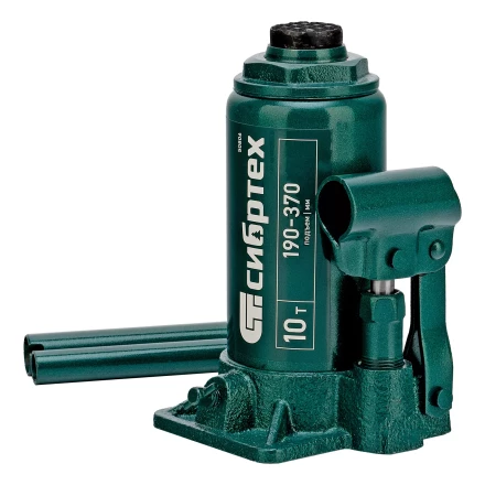 Домкрат гидравлический бутылочный Сибртех 50806, 10 т, 190-370 мм купить в Нижневартовске