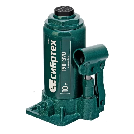 Домкрат гидравлический бутылочный Сибртех 50806, 10 т, 190-370 мм купить в Нижневартовске