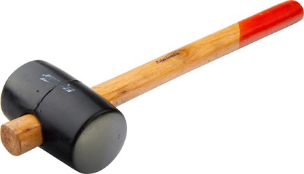 Киянка резиновая, 450 г, черная резина, деревянная рукоятка SPARTA 111505 купить в Нижневартовске