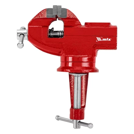 Тиски слесарные MTX 50 мм настольные поворотные c наковальней 18675 купить в Нижневартовске