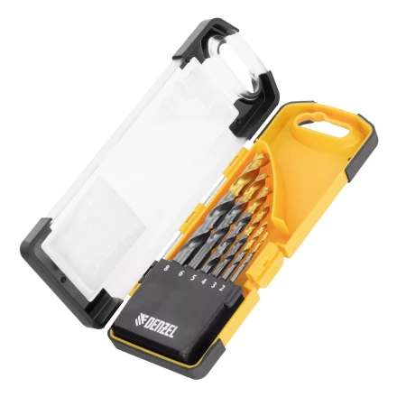 Набор сверл по металлу Denzel, 2-8мм, Р6М5К8-TiN, Golden Tip, 6 шт 723004 купить в Нижневартовске