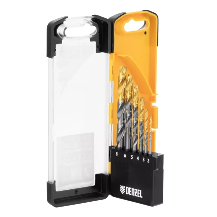 Набор сверл по металлу Denzel, 2-8мм, Р6М5К8-TiN, Golden Tip, 6 шт 723004 купить в Нижневартовске