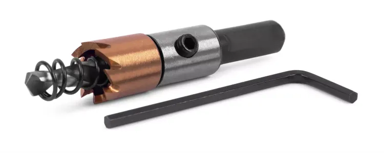 HSS-TiN коронка MESSER  14мм с центр. сверлом и толкающей пружиной для  лист. материала  до 2 мм ц/х купить в Нижневартовске