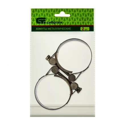Хомуты металлические силовые 56-59 мм ширина 22 мм шарнирный W4 2 шт Сибртех 475433 купить в Нижневартовске