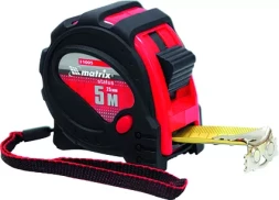 Рулетка Status magnet 3 fixations 5 м х 25 мм обрезиненный корпус зацеп с магнитом MATRIX 31005