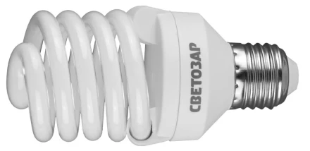 Энергосберегающая лампа СВЕТОЗАР "КОМПАКТ" спираль,цоколь E27(стандарт),Т2,яркий белый свет(4000 К),10000час,25Вт(125) 44454-25_z01 купить в Нижневартовске