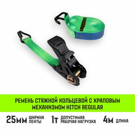 Ремень стяжной HITCH RS REGULAR 100:1000:4 (25мм STF100DaN 1T 4М) пакет (SZ076113) купить в Нижневартовске