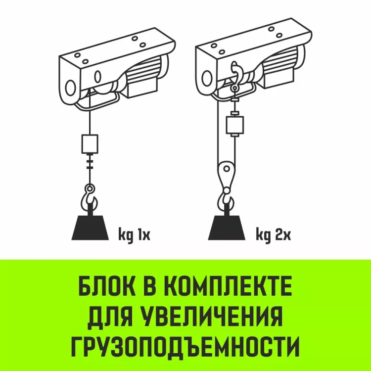 Мини таль электрическая стационарная HITCH РА1000 500/1000кг 12/6м 220В (SZ086106) купить в Нижневартовске