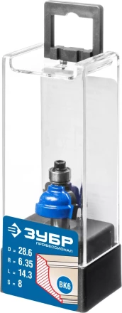 ЗУБР 28.6 x 16 мм, радиус 6.3 мм, фреза кромочная калевочная №7, Профессионал (28709-28.6) купить в Нижневартовске