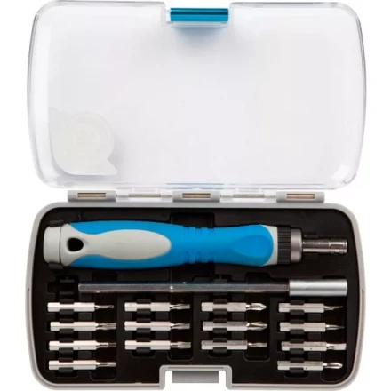 Набор ЗУБР: Отвертки "ЭКСПЕРТ",для точных работ, реверсивная рукоятка,Cr-V,с битами,удлинитель 115мм,сменные биты,14шт 25629-H16 купить в Нижневартовске