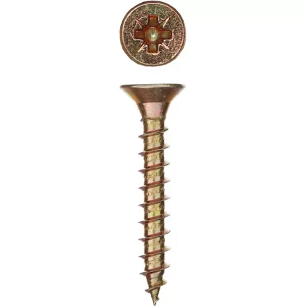 Шурупы ЗУБР "МАСТЕР" по дереву желтопассивированные, 6.0x45мм, 150шт 4-300391-60-045 купить в Нижневартовске