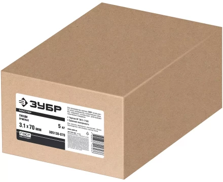 ЗУБР 70 x 3.1 мм, 5 кг, ершеные гвозди (305130-070) купить в Нижневартовске