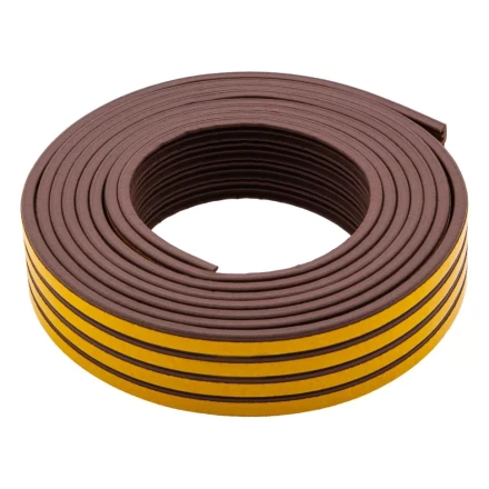 Уплотнитель резиновый, 12 м, профиль "E", коричневый Сибртех 88912 купить в Нижневартовске
