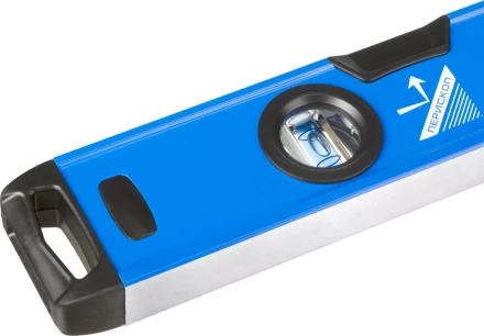 Уровень  ЗУБР &quot;ЭКСПЕРТ&quot; &quot;УСП - 2&quot;коробчатый усилен, 2 фрезерован баз поверхности, 3 ампулы, крашенный, с ручками, 100см 34587-100 купить в Нижневартовске