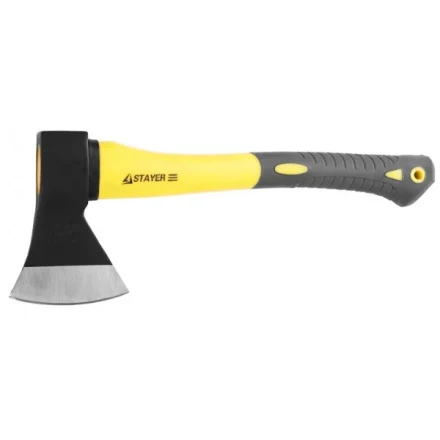 Топор STAYER "кованый с двухкомпонентной стеклопластиковой рукояткой, 0,8кг 2062-08 купить в Нижневартовске
