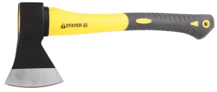 Топор STAYER "кованый с двухкомпонентной стеклопластиковой рукояткой, 0,8кг 2062-08 купить в Нижневартовске