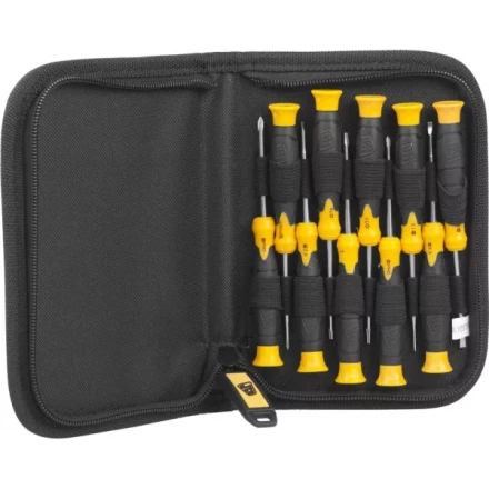 Набор JCB: Отвертки для точных работ, двухкомпонентные рукоятки, CrV cталь, 11 предм, чехол JSD026 купить в Нижневартовске