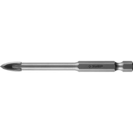 Сверло ЗУБР "ПРОФЕССИОНАЛ" с четырьмя режущими лезвиями  по стеклу и кафелю, d=8мм 29845-08_z01 купить в Нижневартовске