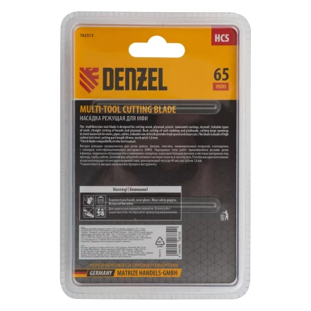 Насадка для МФИ режущая прямая, HCS, по дереву, ламинату 65 х 1.8 мм, крупный зуб Denzel 782313 купить в Нижневартовске