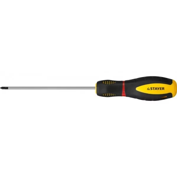 Отвертка STAYER "PROFI" "PROTech", двухкомп рукоятка, намагниченная, Cr-Mo, PH0x100мм 25132-0-10_z02 купить в Нижневартовске