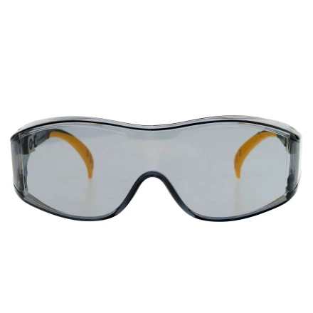 Очки защитные открытые Denzel 89203, поликарбонатные, увеличенная дымчатая линза, регулируемые дужки купить в Нижневартовске