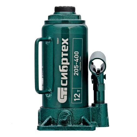 Домкрат гидравлический бутылочный Сибртех 50807, 12 т, 205-400 мм купить в Нижневартовске