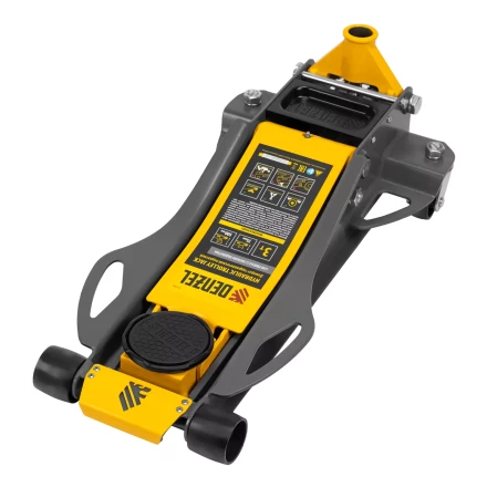 Домкрат гидравлический подкатной Denzel 51250, 3 т, 75-500 мм, быстрый подъем, низкий подхват, проф. купить в Нижневартовске