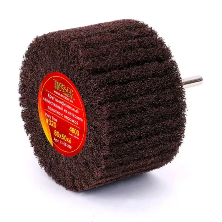 Круг MESSER шлифовальный лепестковый из нетканого полотна с оправкой (на шпильке) 80х50х6 Very Fine (#320) купить в Нижневартовске