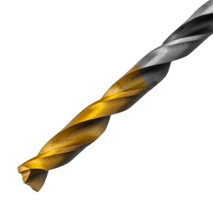Сверло спиральное по металлу Denzel 4,2 x 75мм, Р6М5, Golden Tip, многогранная заточка, 718273 купить в Нижневартовске