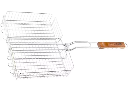 Решетка гриль 250х310х65 мм объемная хромированная PALISAD Camping 69554 купить в Нижневартовске