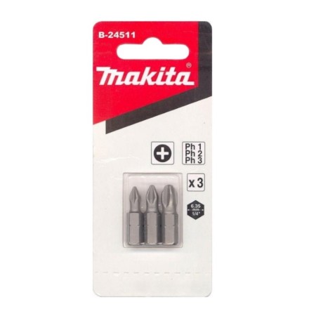 Биты Makita PH1,2,3 25мм 3шт (B-24511) купить в Нижневартовске
